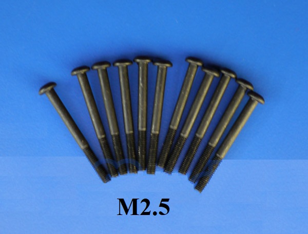 Tornillo Acero Negro M2.5x33 mm. (10 Unidades)